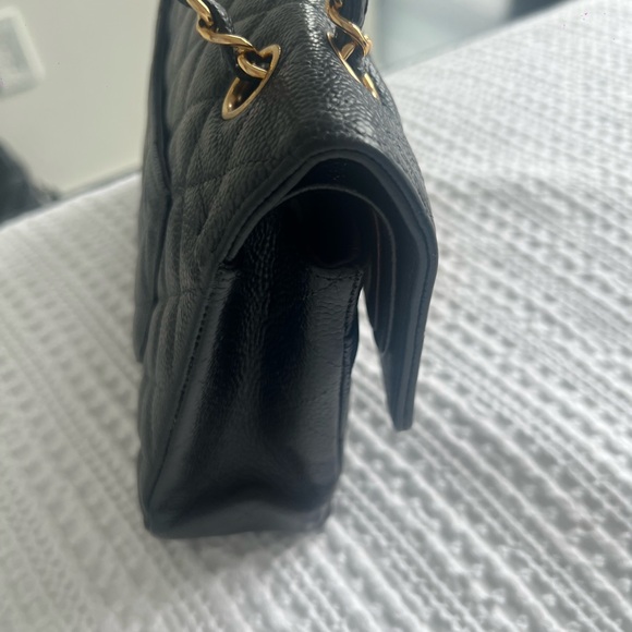 Chanel Classic Double Flap Bag 2.55 Black quilted leather, gold hardware - Picture 6 of 8